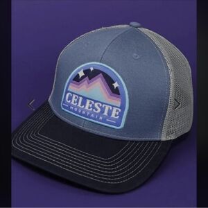 Celeste Mountain Trucker Hat Steam Videogames